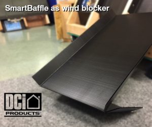 SmartBaffle as a wind blocker