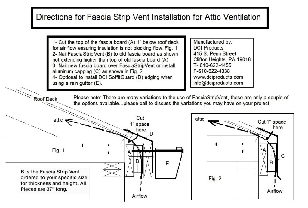 Fascia Strip Vent directions
