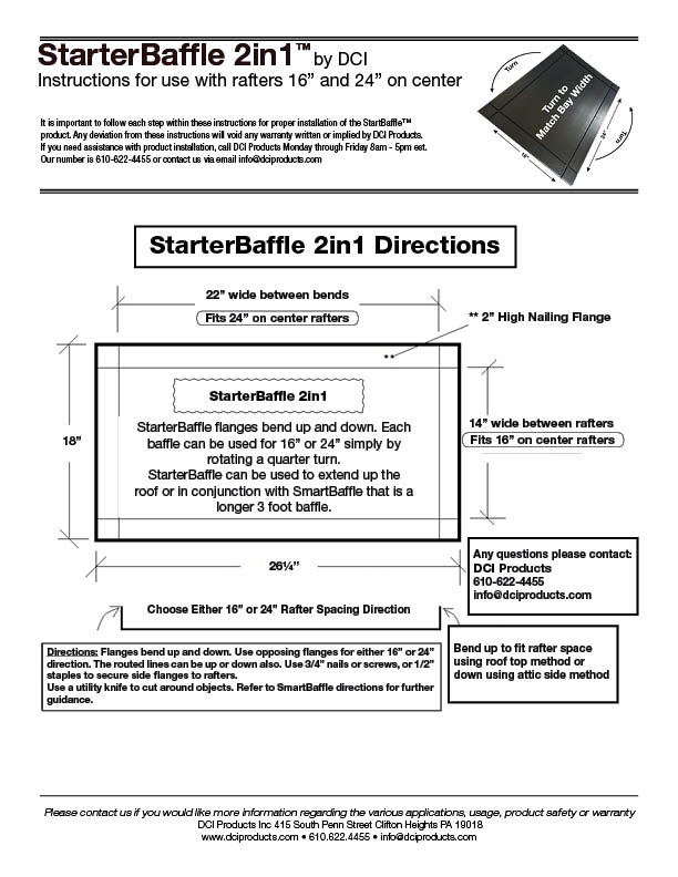 Click to download the StarterBaffle instructions