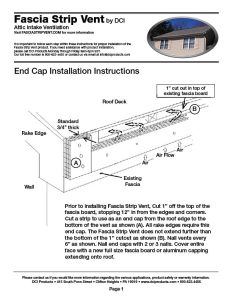 Fascia Strip Vent Installation Instructions