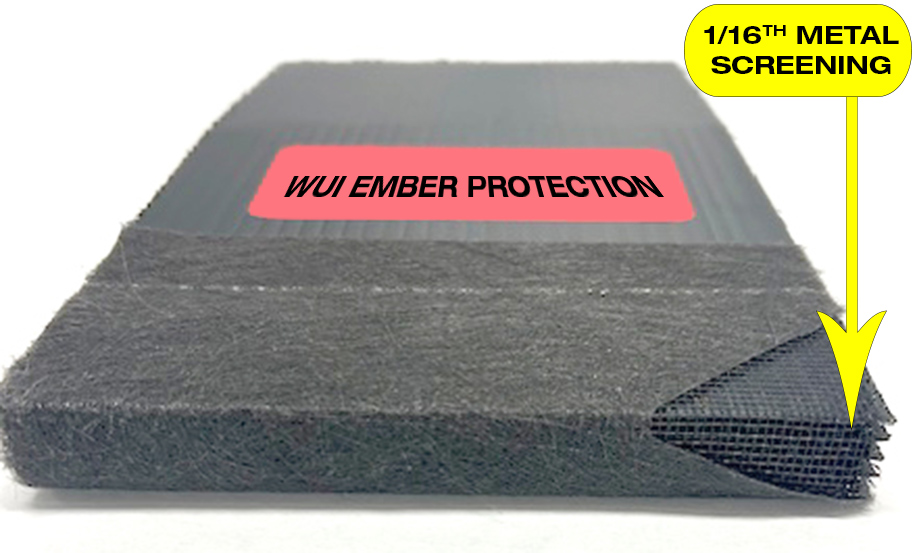 SmartVent with wire mesh applied for Cal-Fire and WUI areas.